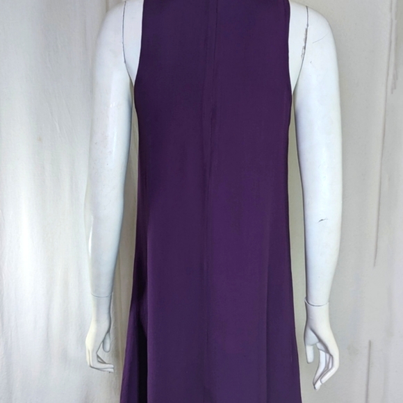 Romantic Purple Silk Dress Ruffles Couture Miss Me Romance - Picture 2 of 12